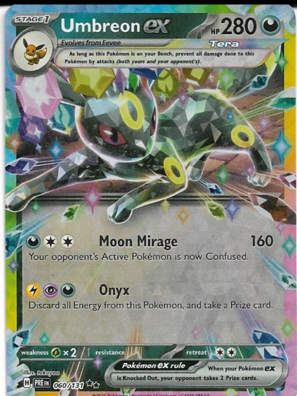 Pokemon Umbreon ex 060/131 Prismatic Evolutions NM
